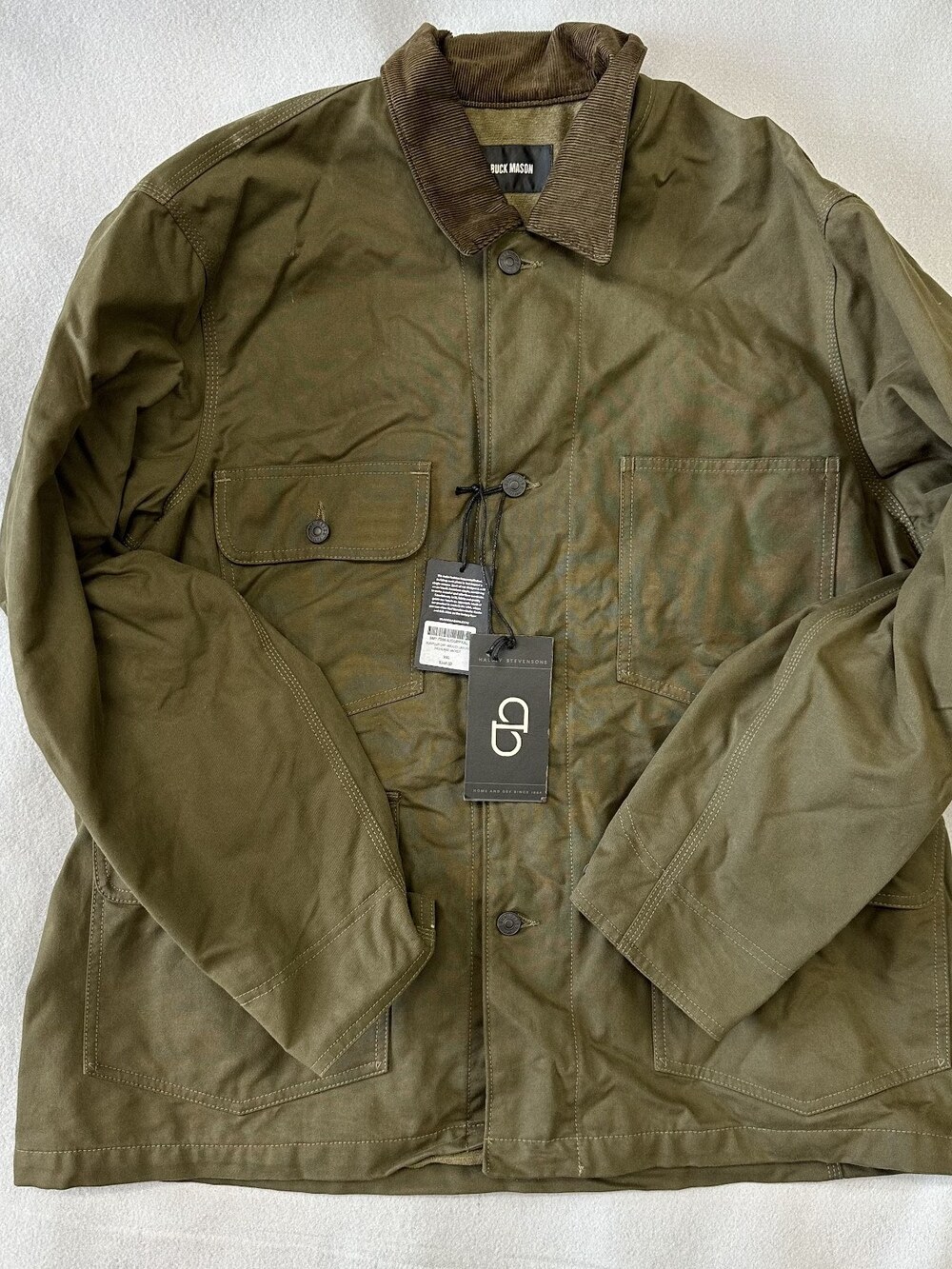 Buck Mason Men's Dry Waxed Canvas Highland Jacket Sz XXL MSRP $348 NWI [CE9]